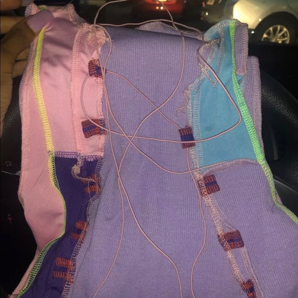Ribbed knitting crop tops